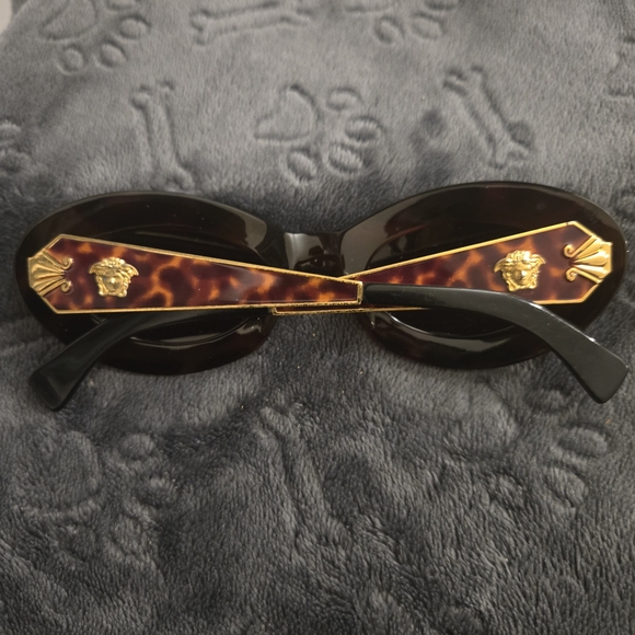 Versace Black and Brown Sunglasses